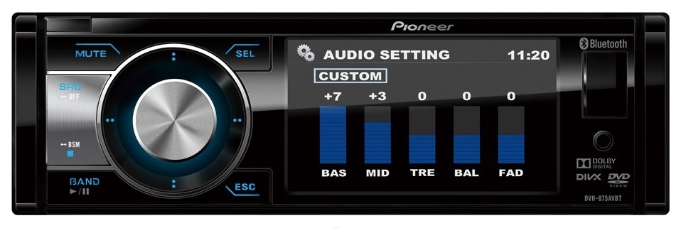 Pioneer Autoestéreo DVH-875AVBT, 3.5'', Bluetooth, CD/MP3, USB