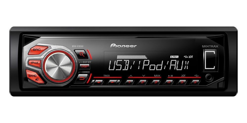 Pioneer Autoestéreo Multimedia MVH-X165UI, USB/iPod/AUX
