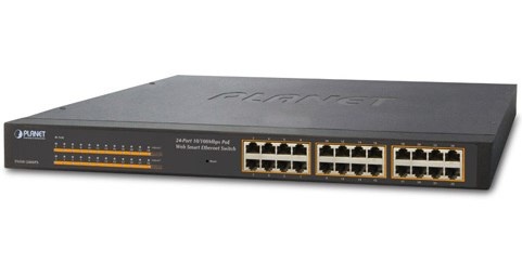 Switch Planet Fast Ethernet FNSW-2400PS Web Smart PoE 125W, 24 Puertos 10/100, 4.8 Gbit/s, 8000 Entradas