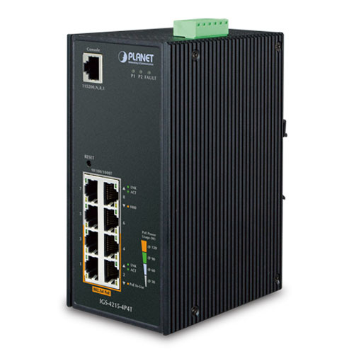 Switch Planet Gigabit Ethernet IGS-4215-4P4T, 8 Puertos 10/100/1000Mbps + 2 Puertos SFP, 16 Gbit/s, 8000 Entradas - Administrable