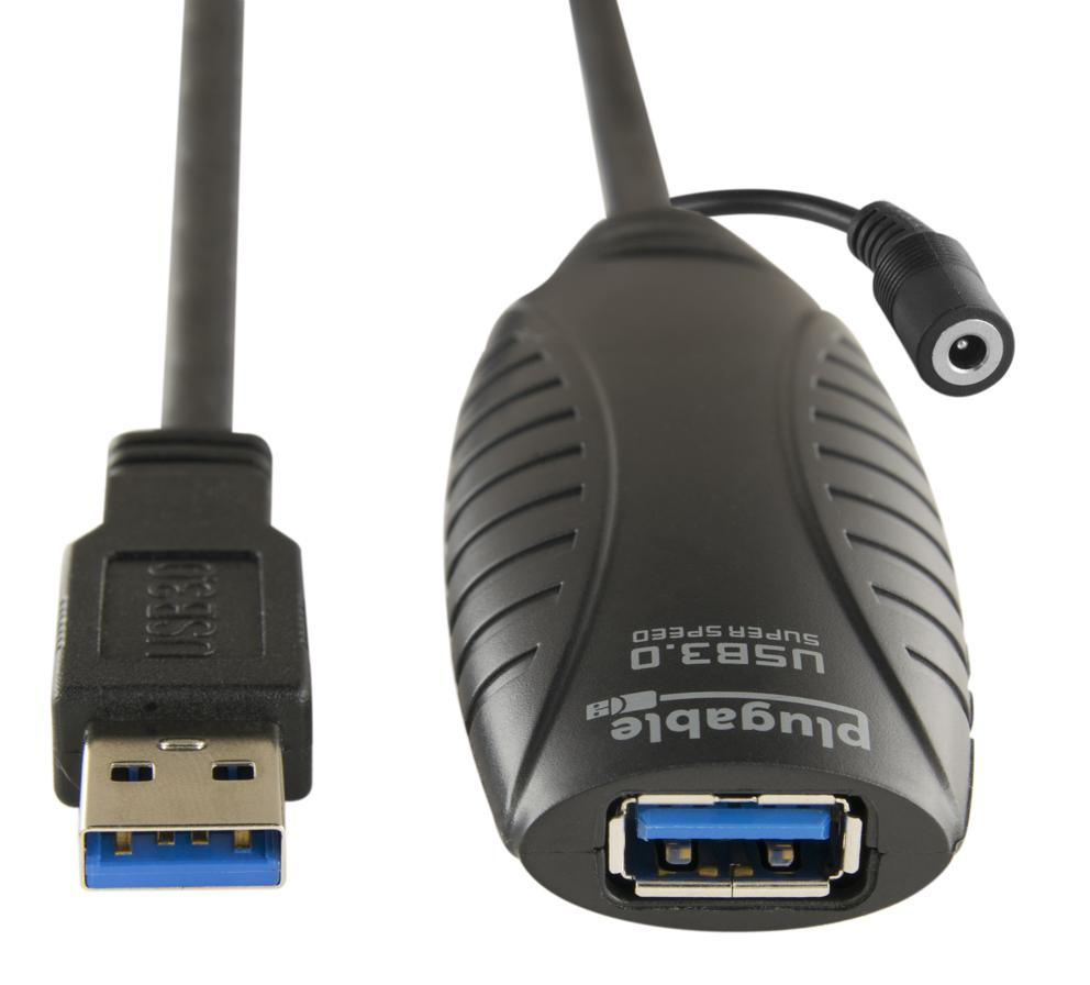 Plugable Cable USB-A Macho - USB-A Hembra, 10 Metros