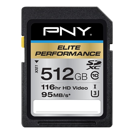 Memoria Flash PNY P-SDX512U3H-GE, 512GB SDXC Clase 10