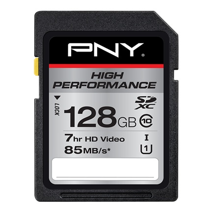 Memoria Flash PNY High Performance, 128GB SDXC Clase 10
