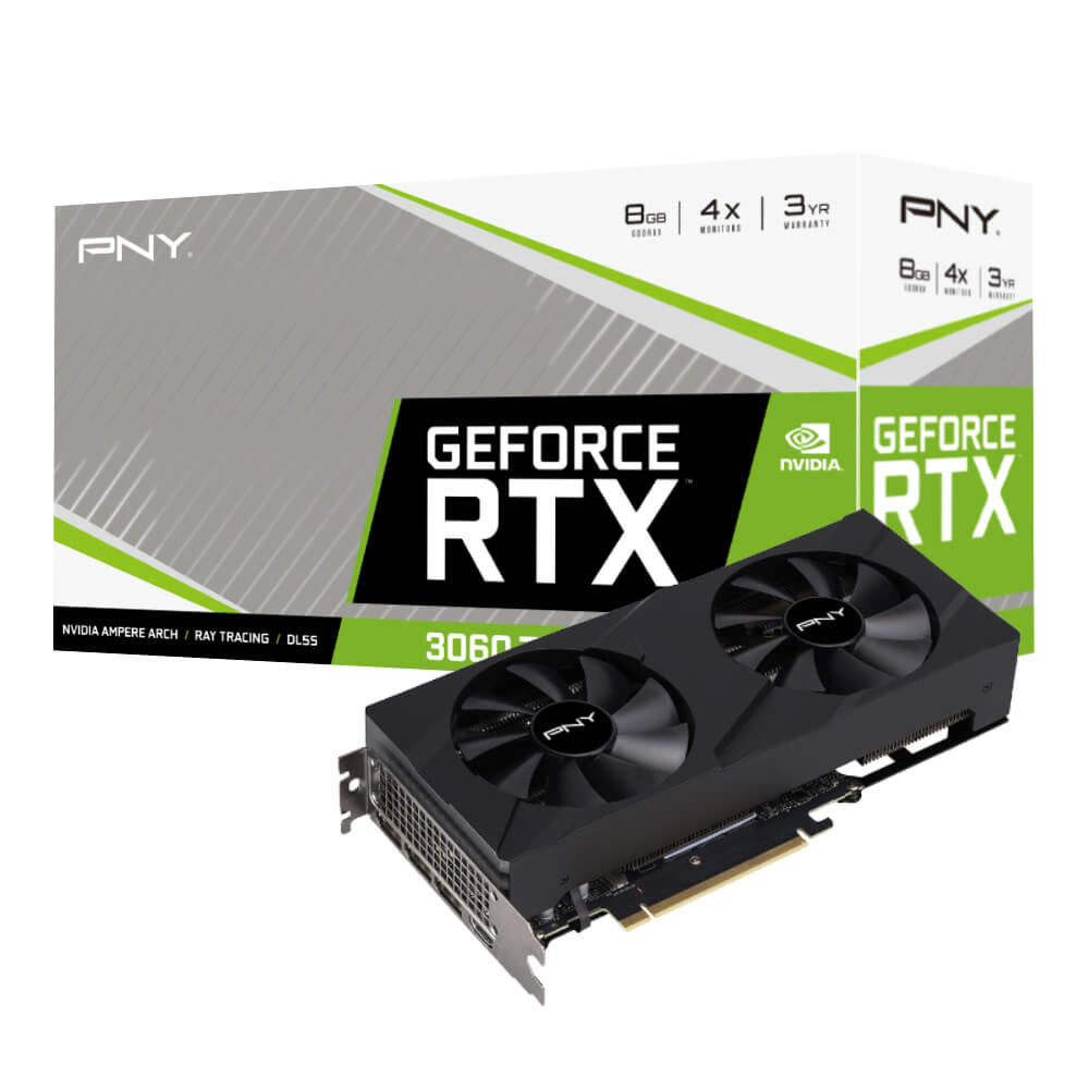 Tarjeta de Video PNY NVIDIA GeForce RTX 3060 Ti 8GB GDDR6X VERTO Dual Fan LHR, 8GB 256-bit GDDR6, PCI Express 4.0