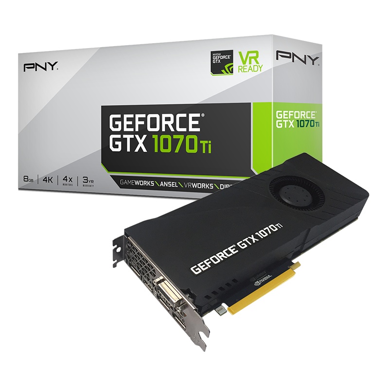 Tarjeta de Video PNY NVIDIA GeForce GTX 1070 Ti, 8GB 256-bit GDDR5, PCI Express x16 3.0