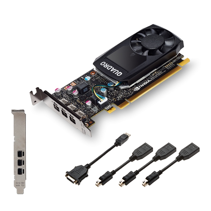 Tarjeta de Video PNY NVIDIA Quadro P400, 2GB 64-bit GDDR5, PCI Express x16 3.0 - incluye 3 Adaptadores Mini DisplayPort a DisplayPort + Adaptador DisplayPort a DVI SL