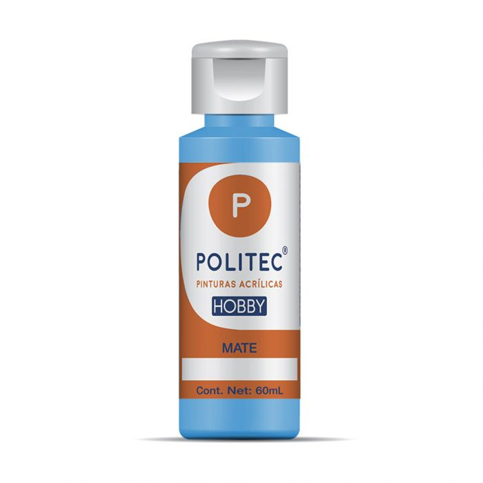 Politec Pintura Acrílica para Arte, 60ml, Azul Pastel, No. 316