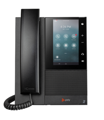 Poly Teléfono IP CCX 505 5", Alámbrico, 24 líneas, Altavoz, Negro