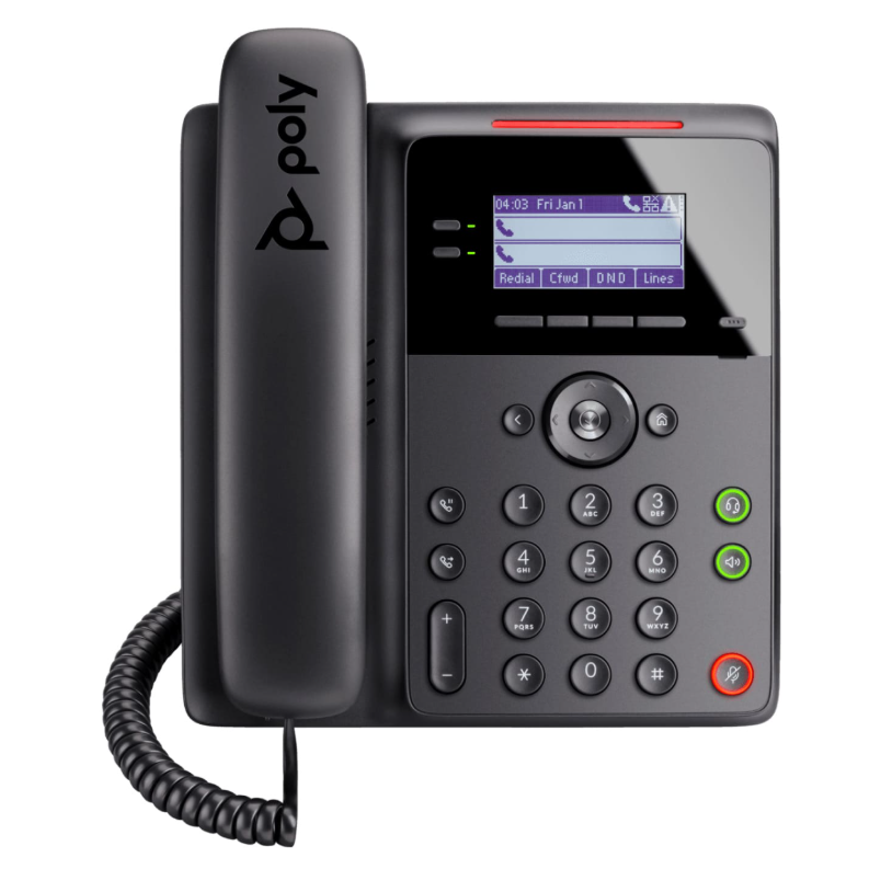 Poly Teléfono IP Edge B10 2.8", Alámbrico, 2 Líneas, Altavoz, Negro