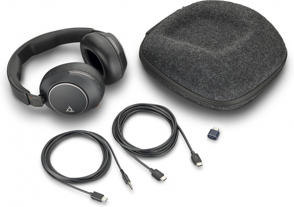 Poly Audífonos con Micrófono Voyager Surround 80 UC, USB-C, Inalámbrico, Bluetooth, Negro - Imagen adicional 7