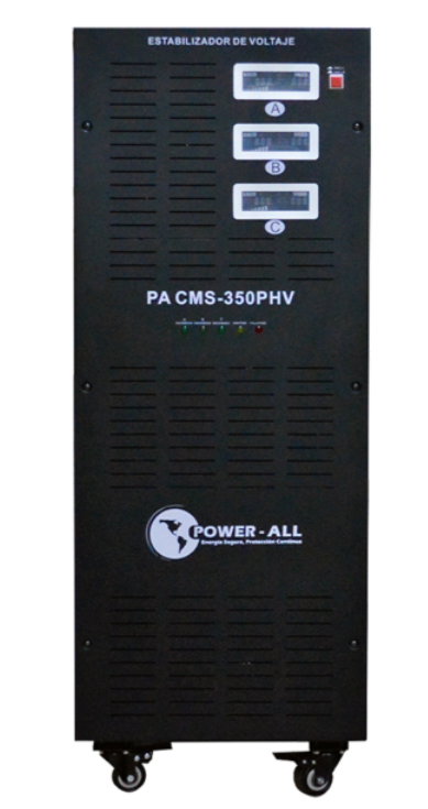 Regulador Power-All CMS-350PHV, 50.000W, 50 kVA, Entrada 277 - 480V, Salida 277 - 480V, 3 Salidas