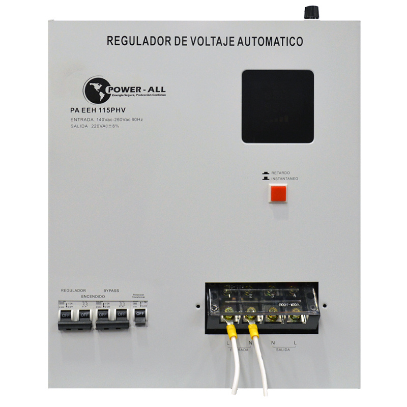 Regulador Power-All PA EEH 110PHV, 10kW, 10kVA, Entrada 220V, Salida 220V, Bloque de Terminales