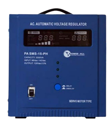 Regulador Power-All PA SMS 115PHV, 15kW, 15kVA, Entrada 220V, Salida 220V, 1 Salida