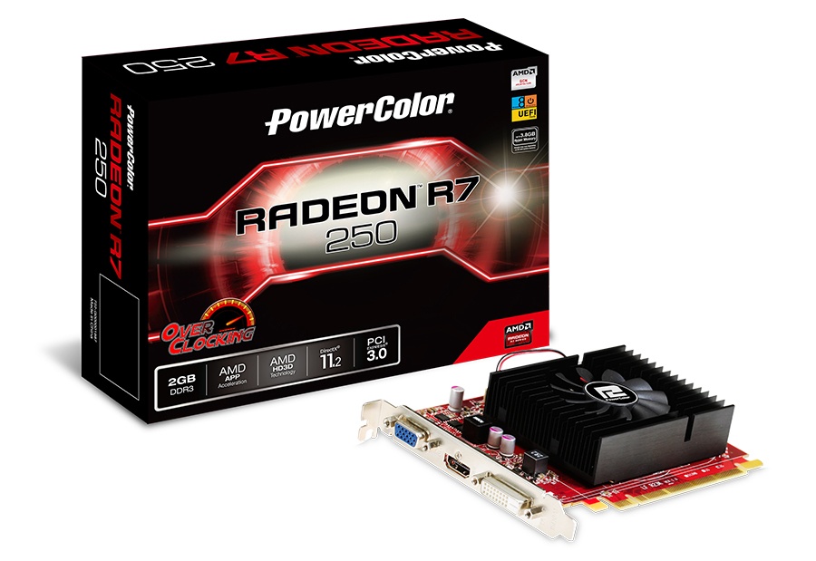 Tarjeta de Video PowerColor AMD Radeon R7 250 OC, 2GB 128-bit DDR3, PCI Express 3.0