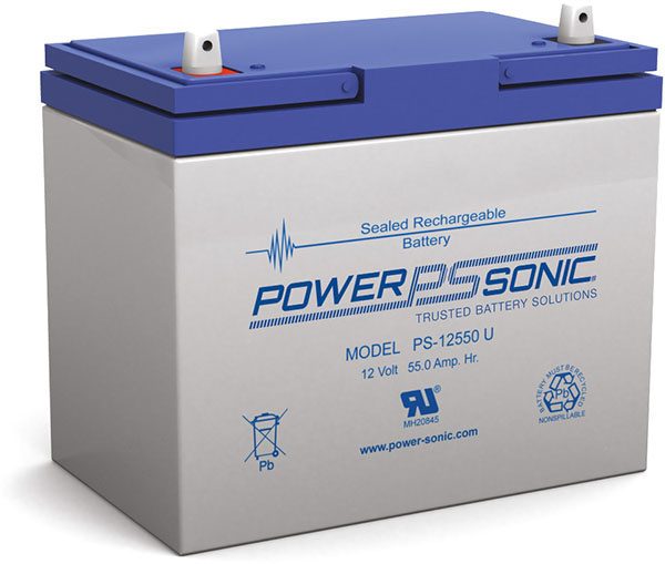 Power Sonic Batería de Reemplazo para No Break PS-12550 U, 12V, 55Ah