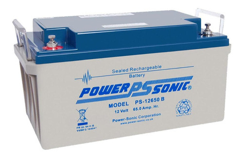 Power Sonic Batería para No Break PS-12650B, 12V, 65Ah