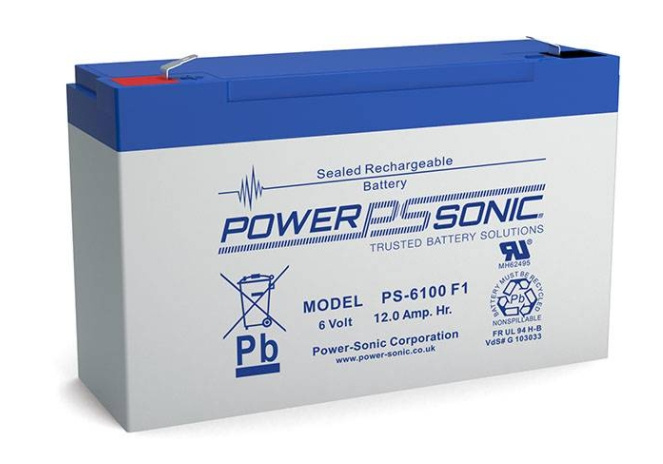 Power-Sonic Batería para No Break PS-6100F1, 6V, 12Ah
