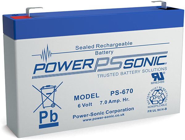 Power Sonic Batería de Reemplazo para No Break PS-670, 6V, 7 Ah