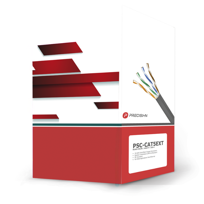 Precision Bobina de Cable Ethernet Cat5e, UTP, 305 Metros