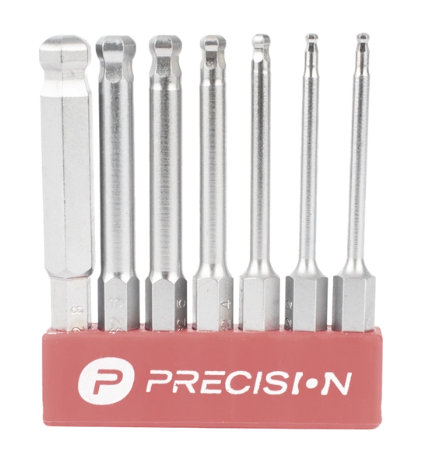 Precision Juego de Llave Hexagonal PST-C01-004, 7 Piezas, Acero Cromado