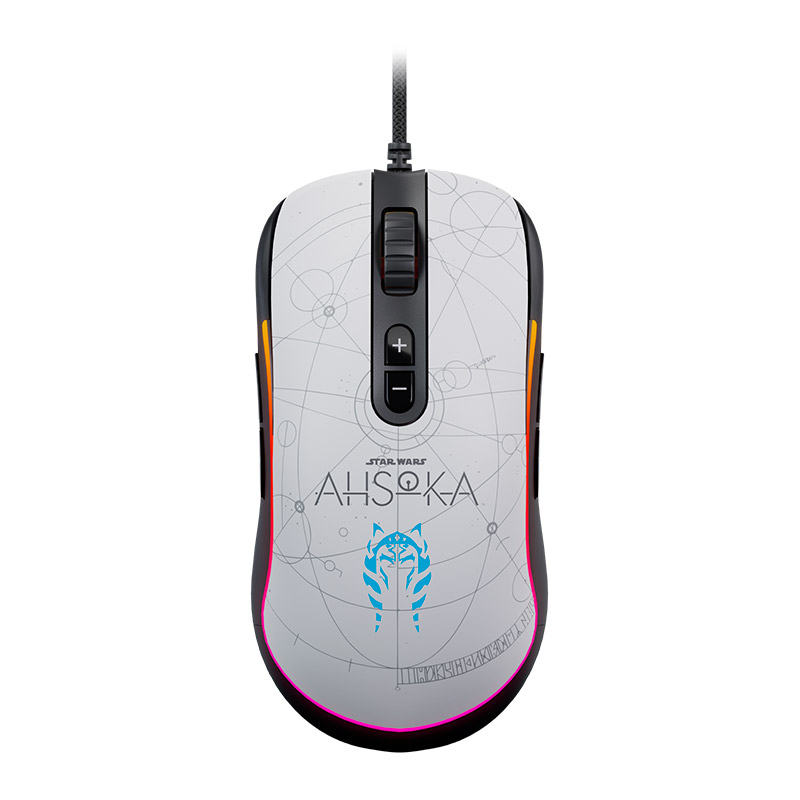 Mouse Gamer Ergonómico Primus PMO-S203AT, Alámbrico, Óptico, 12.400DPI, USB-A, Multicolor