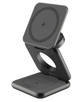 Prodigee Cargador Inalámbrico 3 en 1, 9V, Negro
