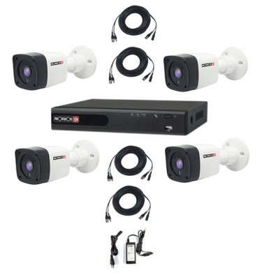 Provision ISR Kit de Vigilancia PAK720PX4 de 4 Cámaras CCTV y 4 Canales, con Grabadora DVR