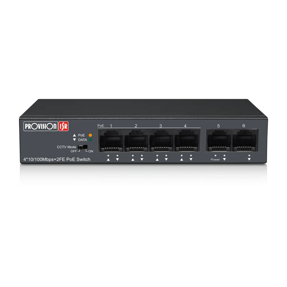 Switch Provision-ISR Gigabit Ethernet PoES-0460C+2I-V2, 6 Puertos PoE 10/100/1000Mbps + 2 Puertos Uplink, 2 Gbit/s, 1000 Entradas - No Administrable