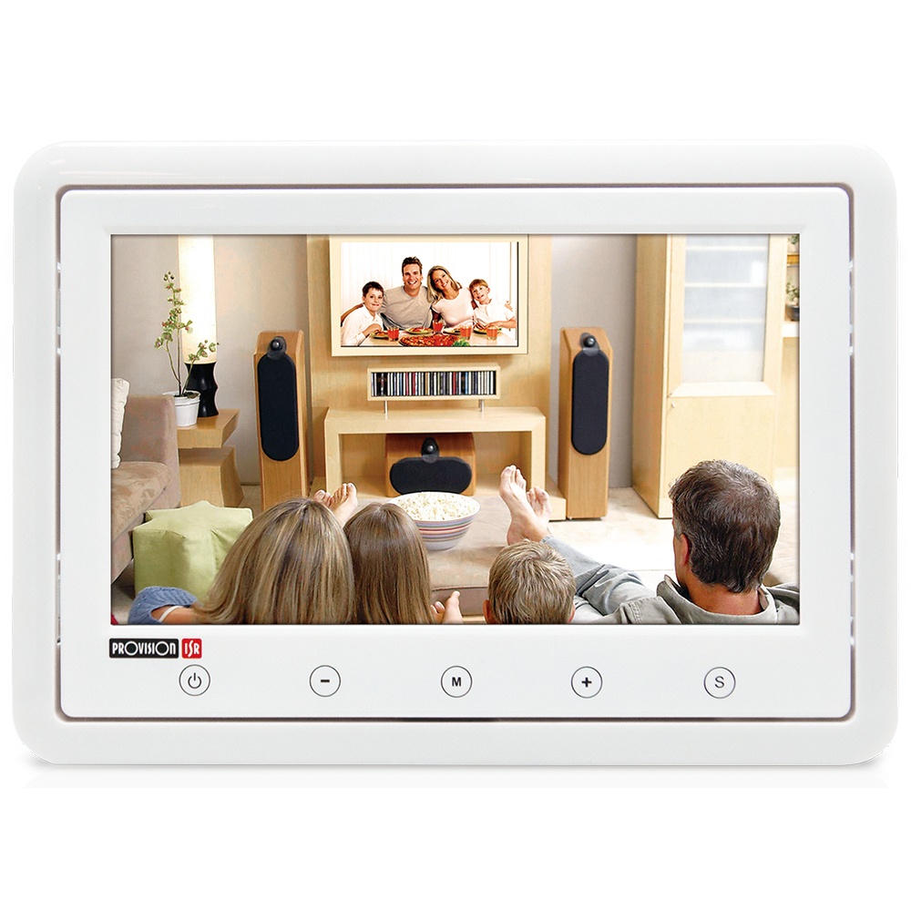 Provision-ISR Monitor CCTV LCD 7" PR-TFT7P para Videovigilancia, AV, 1024 x 600 Pixeles, Blanco