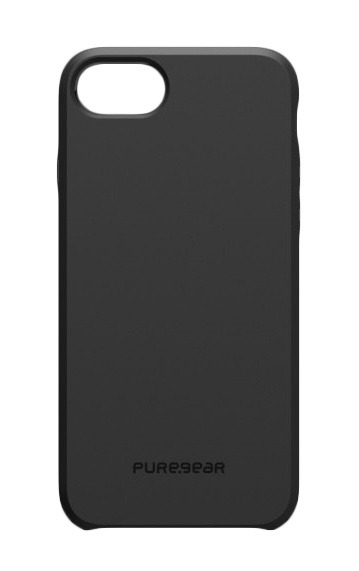 PureGear Funda para iPhone 7 SoftTek, Negro, Resistente a Rayones/Golpes/Salpicaduras