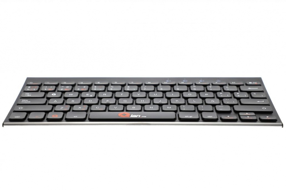 Teclado Qian SHEJI Compacto, Inalámbrico, Bluetooth, Negro (Español)