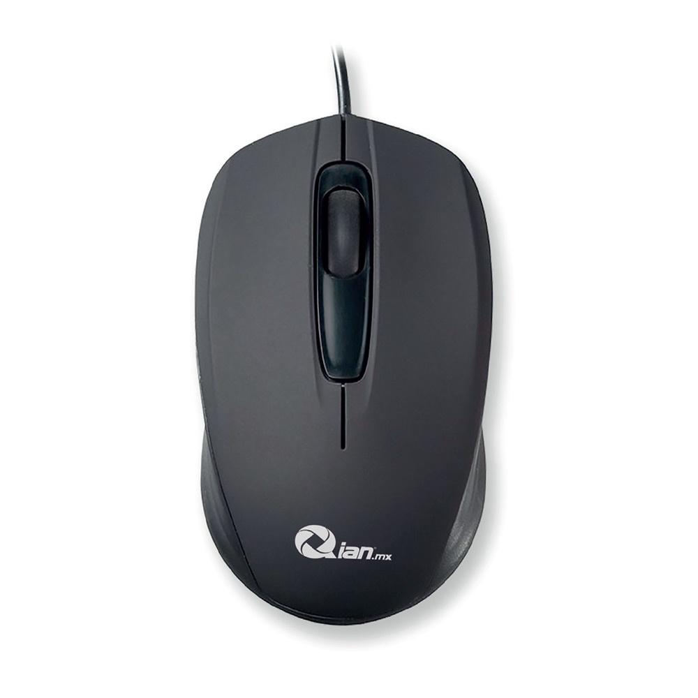 Mouse Qian Óptico DIAN, USB, 1200DPI, Negro