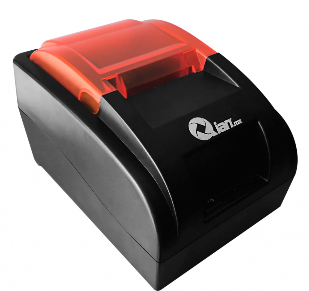 Qian ANJET 58, Impresora de Tickets, Línea Térmica, 203 x 203 DPI, USB 2.0, Negro/Naranja