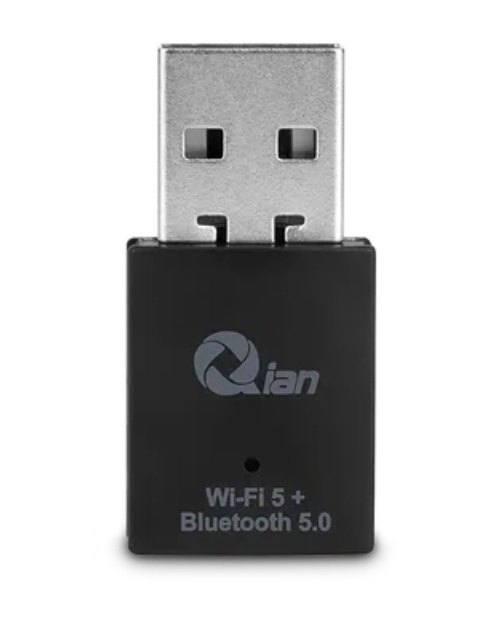 Qian Adaptador de Red USB QYW-033WB, Inalámbrico, 600 Mbit/s, Doble Banda 2.4/5 GHz 