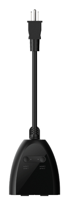 Qolsys Tomacorriente IQODP-PG, 1 Enchufes, 120V, 15A, Negro