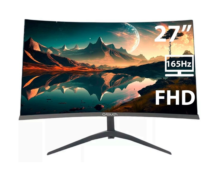 Monitor Gamer Qtouch QT-G27C LED 27", 1920x1080 Full HD, 165Hz, HDMI/DisplayPort, Negro 