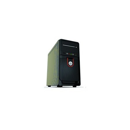 Gabinete Quaroni 92005XW, Midi-Tower, Micro-ATX/Mini-ITX, USB 2.0, con Fuente 400W, Negro/Rojo/Plata