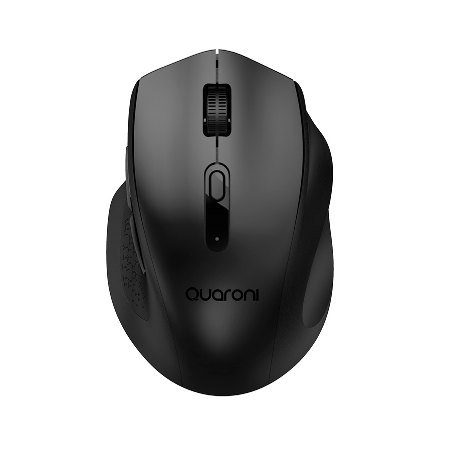 Mouse Quaroni Óptico MICTN1, Inalámbrico, USB, 2000DPI, Negro