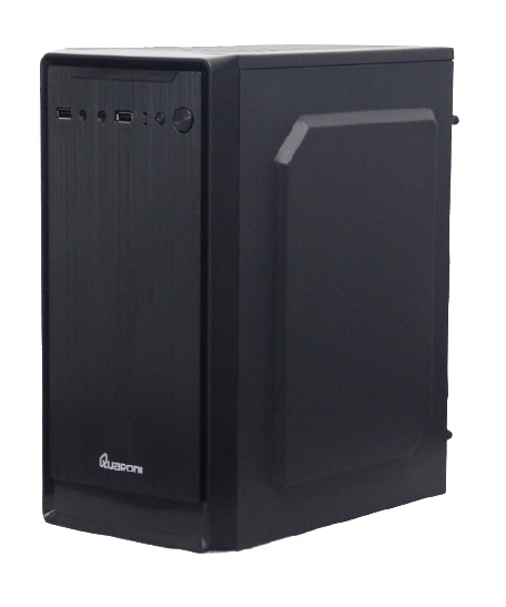 Gabinete Quaroni QCMT07, Mini-Tower, Micro-ATX/Mini-ITX, USB 2.0, con Fuente de 500W, sin Ventiladores Instalados, Negro 