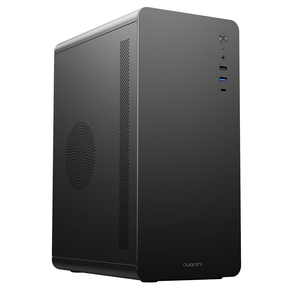 Gabinete Quaroni QCMT-13, Micro-Tower, ATX/Micro-ATX/Mini-ITX, USB 2.0/3.0, con Fuente de 500W, sin Ventiladores Instalados, Negro
