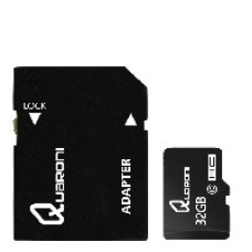 Memoria Flash Quaroni, 32GB MicroSDHC Clase 10, con Adaptador