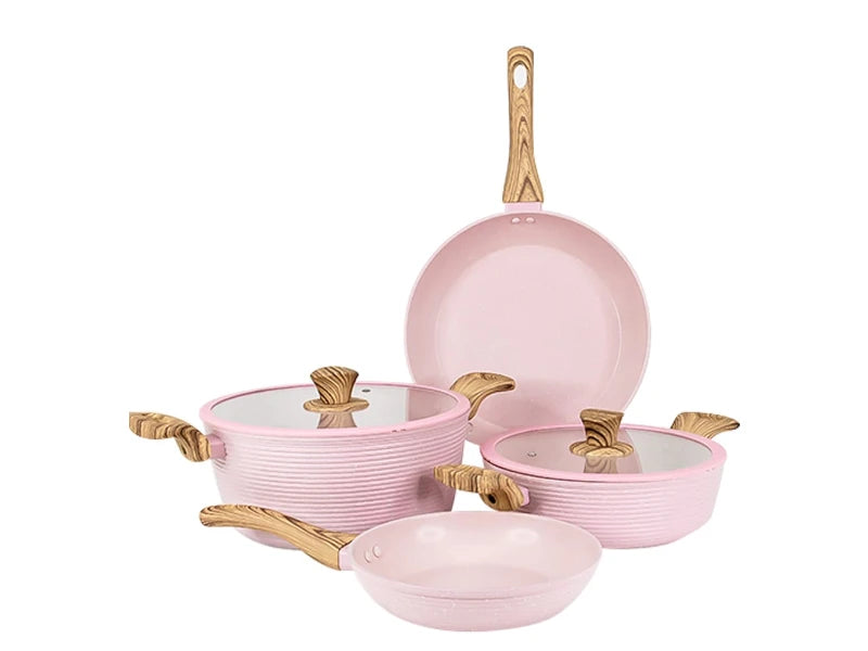 Queen Sense Batería de Cocina Barcelona, Cerámico, Antiadherente, 6 Piezas