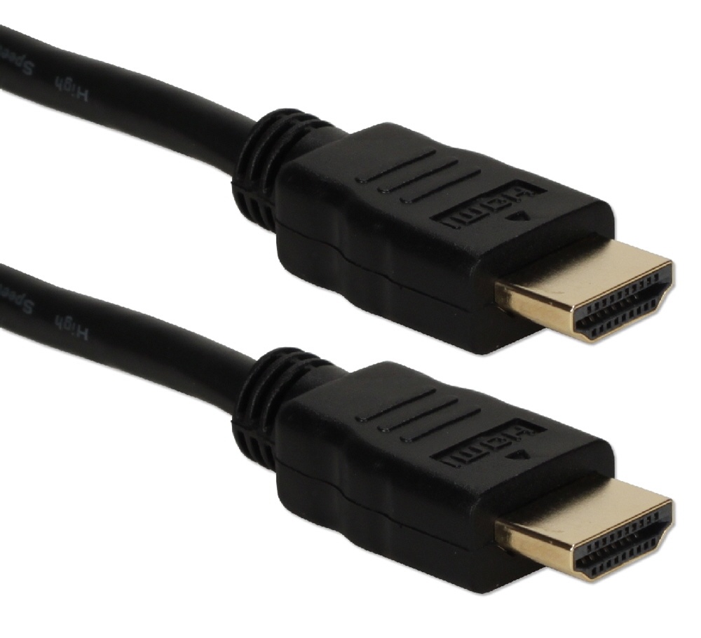 QVS Cable HDMI de Alta Velocidad con Ethernet 4K HDMI Macho - HDMI Macho, 4 Metros, Negro