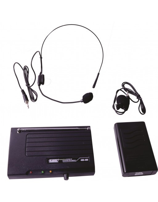 Radox Micrófono de Solapa 490-480, Inalámbrico, Negro