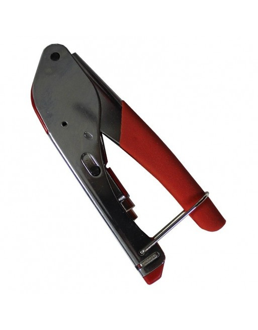 Radox Pinza de Compresión, Negro/Rojo, para Cable Coaxial RG59/RG6
