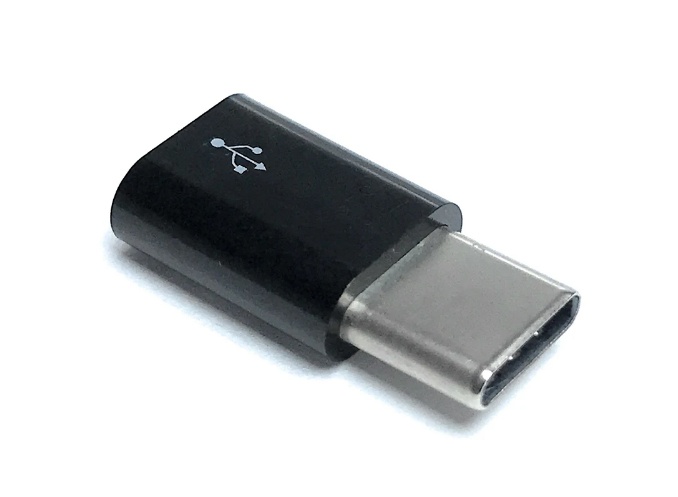 Raspberry Adaptador Micro USB Hembra - USB-C Macho, Negro