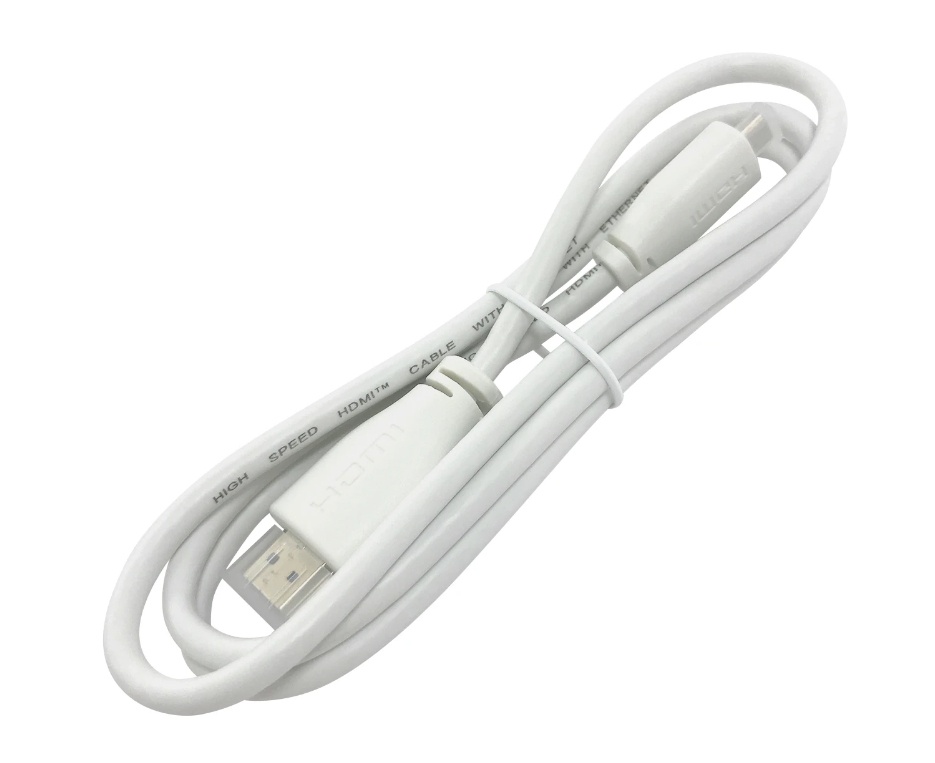 Raspberry Cable Micro HDMI D Macho - HDMI A Macho, 1 Metro, Blanco