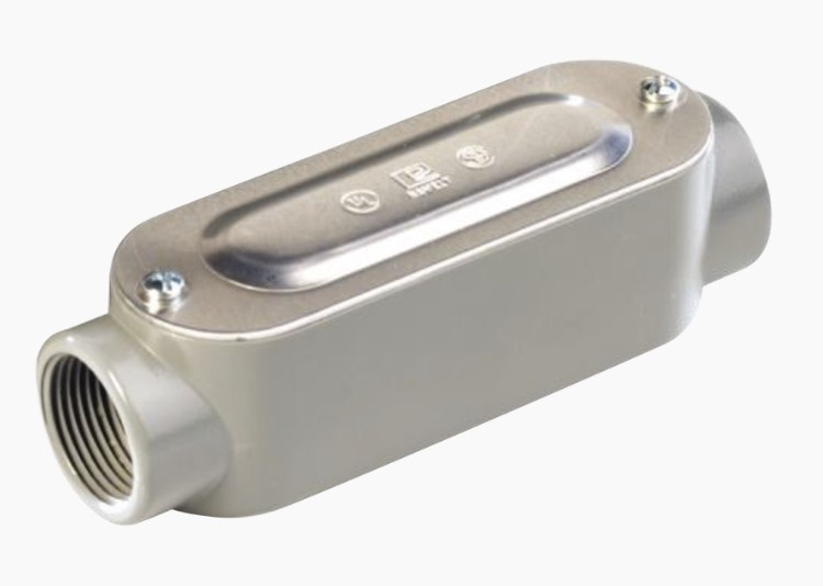 Rawelt Caja Condulet OC-2625C, 2 Puertos, 1 1/4", Aluminio