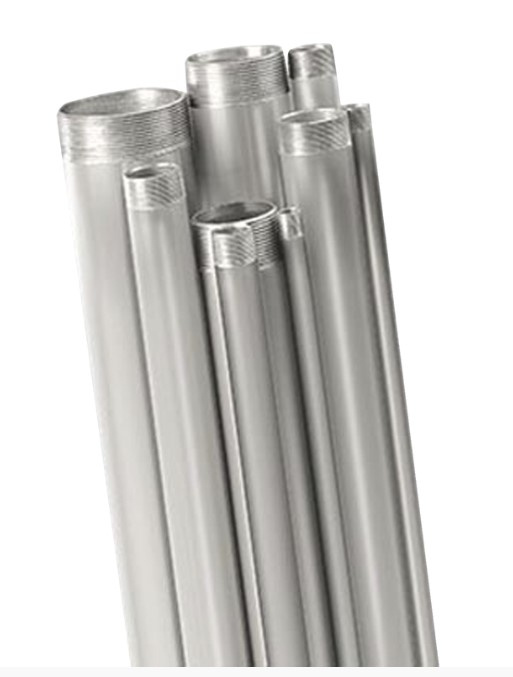 RAWELT Tubo Conduit de Aluminio TAL-50-R, 50.8mm x 3.05 Metros, Plata