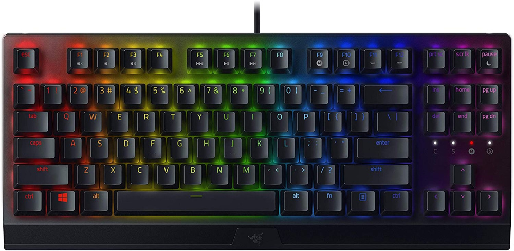 Teclado Gamer Razer, Teclado Blackwidow V3 Tenkeyless LED RGB TKL, Teclado Mecánico, Razer Green, Alámbrico, USB, Negro, Español